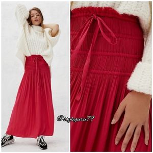 NWT, Anthropologie, LYNDE SMOCKED MAXI SKIRT